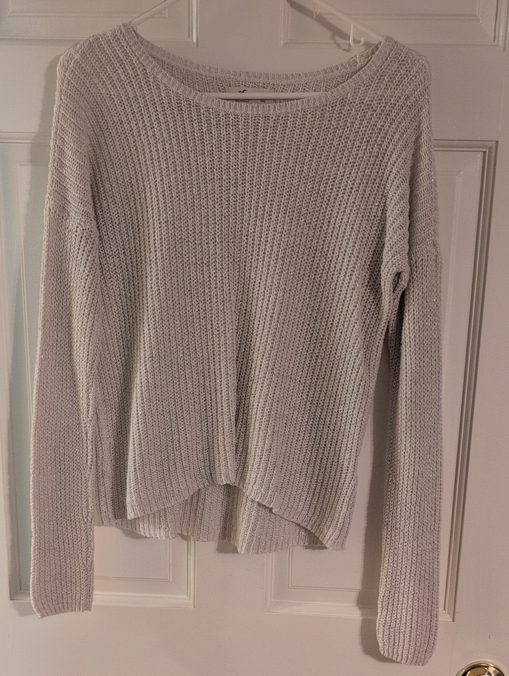 Hollister Cream And Gold Women's Knit Sweater Size M
